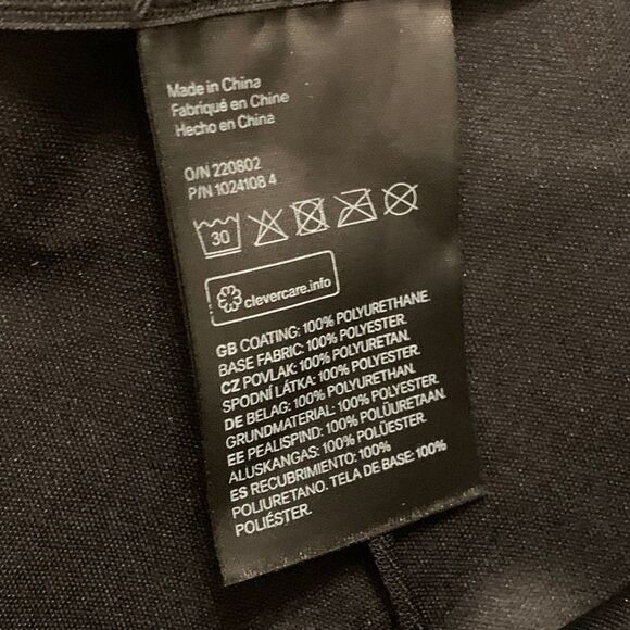 Divided H&M faux Vegan Leather Flare Slit pants flare bottom black NWT Sz 8 - Picture 6 of 8